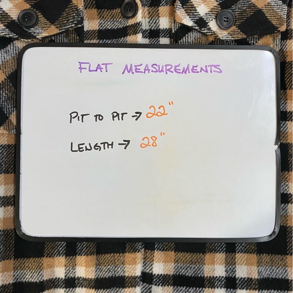 Johnnie’s Jeans Black Tan White Plaid Button Up Casual Shirt Shacket S - Picture 5 of 15